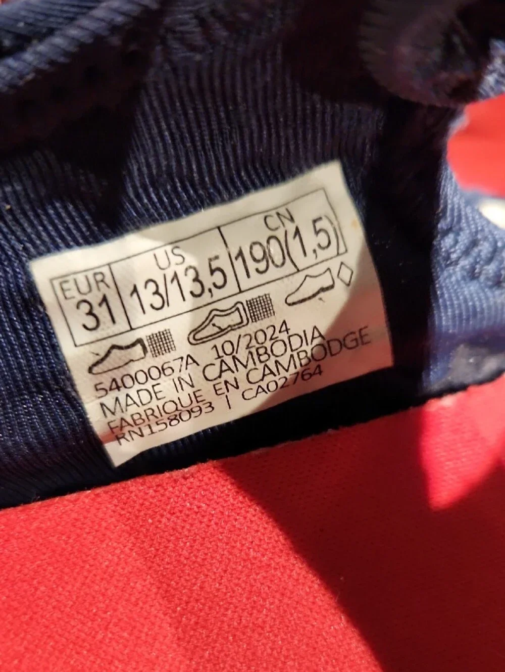 EUC Reima Girls Navy Polka Dot Mary Jane Sandals - Red Insole Sz US 13/13.5